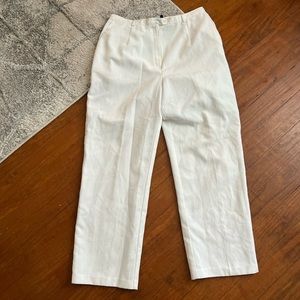 Sag Harbor petite white elastic waistband pants